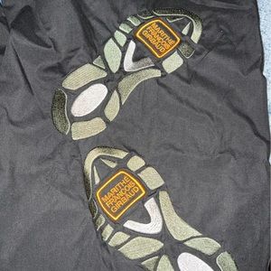RARE vintage 90s Marithe Francois Girbaud Embroidered footptint pants